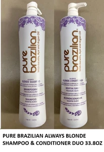 Pure Brazilian Always Blonde Shampoo and Conditioner DUO 33.8oz NEW - Picture 1 of 1