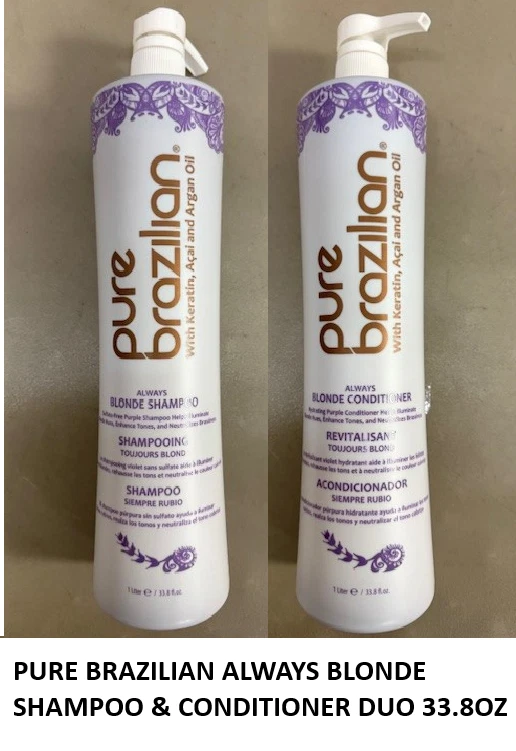 Champú y acondicionador Pure Brazilian Always Blonde DUO 33,8 oz NUEVO Foto 1 de 1