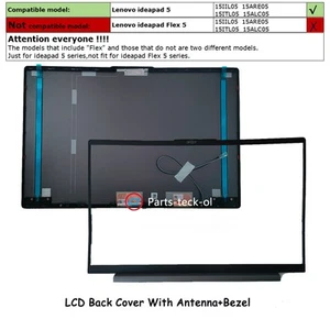 For Lenovo ideapad 5 15IIL05 15ARE05 15ITL05 LCD Back Cover Bezel 5CB0X56073 - Picture 1 of 6