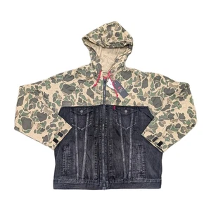 *NEW* Size XL - LEVIS x FRESH LEAVES - Mens Camo Jacket Hoodie Trucker *RARE* - Picture 1 of 17