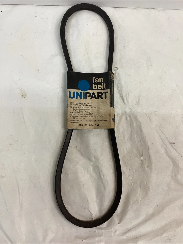 Cinturón de ventilador Austin Healey Sprite MK I II Midget MK I NOS UniPart Wolseley & Riley Foto 1 de 4