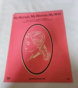 Partituras vintage 1970 "Mi mujer, mi mujer, mi esposa" de Mariposa Music  - Imagen 1 de 3