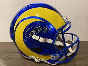 Isaac Bruce Signed Rams Full-Size Speed Helmet Beckett - Picture 1 of 7