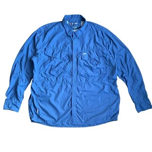 Simms Guide Series Shirt Mens 2XL Blue Fishing Hiking Vented Nylon Stretch - Picture 1 of 8