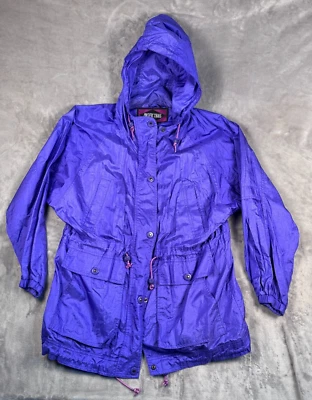 Abrigo rompevientos Pacific Trail para damas talla M ropa al aire libre chaqueta con capucha púrpura Foto 1 de 4