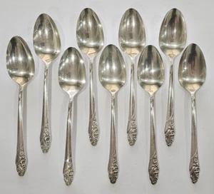 9- Oneida Silver Community "Evening Star" Silver Plate Oval Soup Spoons  1950 - Picture 1 of 10