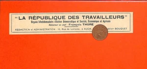 AUCH ( 32 ) JOURNAL " LA RÉPUBLIQUE DES TRAVAILLEURS " TOUT PETIT ADP 1931 - Foto 1 di 1
