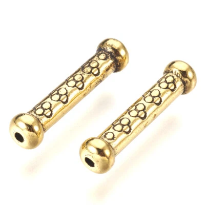 20pcs Tibetan Alloy  Metal Beads Nickel Free Tube Beads Spacer Jewelry 22x5.5mm - Image 1 of 2