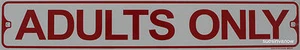Langlebiges Metall Straßenschild nur Erwachsene Garage Keller Bar Mann Höhle Dekor 3"x18" - Bild 1 von 2