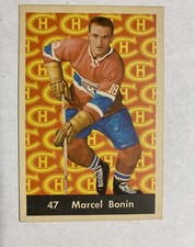 Marcel Bonin # 47 Parkhurst 1961-62 Montréal Canadiens Card Priced To Sell