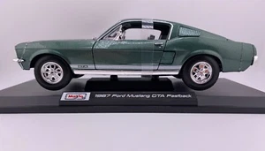 MAISTO 1:18 Scale 1967 Ford Mustang GTA Fastback Green Special Edition - Picture 1 of 11