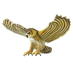 Safari Ltd Great Horned Owl Figure | Wings of the World | #SAF264429 - Picture 1 of 10