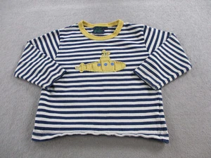 Mini Boden Shirt Boys 3-4 Yrs Blue Yellow Embroidered Crewneck Long Sleeve Tee - Picture 1 of 9