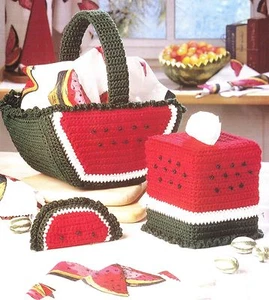 SUMMERTIME Wassermelone Trio/Dekor/Häkelanleitung NUR ANLEITUNG - Bild 1 von 1