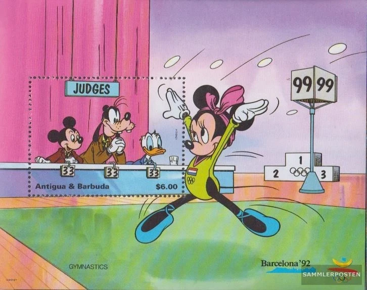 Фигурки Walt-Disney Антигуа и Барбуда блок226 как новые без наклеек и следов 1992 - Изображение 1 из 1