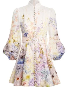 Zimmermann Rhythmic Buttoned Mini Dress Size 2/AU12 - Picture 1 of 15