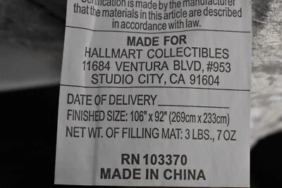 Hallmart Collectibles King/Cal King Comforter Grey 106" x 92" - Image 1 of 4