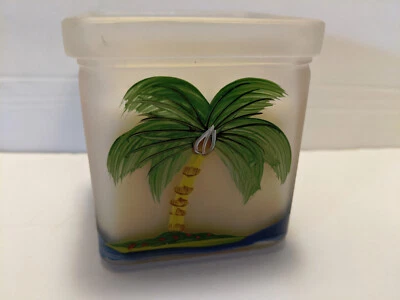 Vela tarro tropical sin perfume palmera flamenco rosa Foto 1 de 4