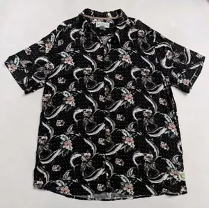 Margaritaville Hemd Herren XXL Kurzarm Schwarz Blumen Schwertfisch Hawaii - Bild 1 von 9