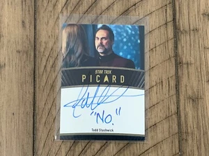 Star Trek Picard Seasons 2&3 Todd Stashwick/Capt Shaw Inscription Autograph Card - Picture 1 of 3