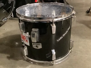 13" Tama RockStar Rack Tom Drum 11x13 BLACK STICKERS DIRTY #FI4 - Picture 1 of 17