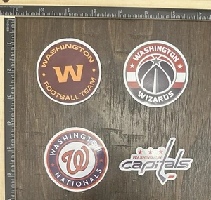 Washington Sports Theme 4-Pack NFL NBA MLB NHL Stickers Laptop/Skt Board/Bike - Picture 1 of 1