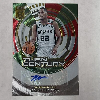 2023-24 Elite Malaki Branham Turn of the Century Int'l Red Green Auto #TCS-MAL - Image 1 of 2