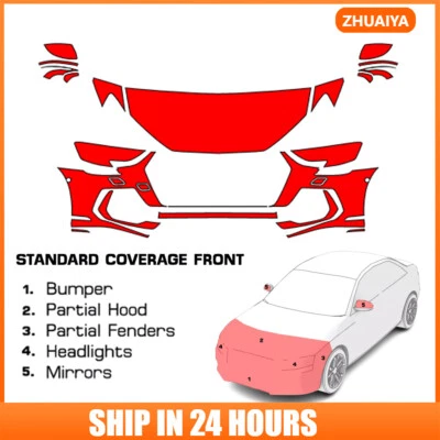 Kit de sujetador transparente de película de protección de pintura precortada de 8,5 millas PPF para Audi S8 2022-2025 Foto 1 de 4