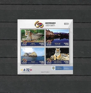 COLOMBIA - COREA, 2022, ANIMALES TIGRES, M/S, MNH**, - Imagen 1 de 1