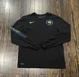 Nike Minnesota Timberwolves Long Sleeve Shirt Men’s Medium Black Cotton Poly - Picture 1 of 4