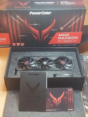 Red Devil AMD Radeon RX 6800 XT 16GB GDDR6 GAMING RGB in OVP Guter Zustand - Bild 1 von 4