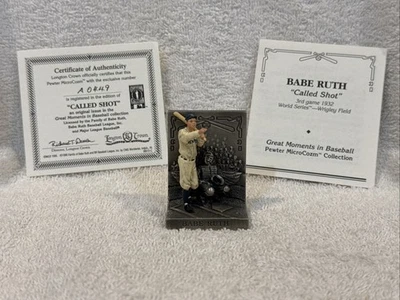 RARE 1996 Longton Crown Babe Ruth "Called Shot" Pewter Figurine New York Yankees - Image 1 of 4