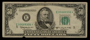 FR 2111-E* $50 1950 D Federal Reserve Note US - Star Note - SKU-CA1430 - Picture 1 of 2