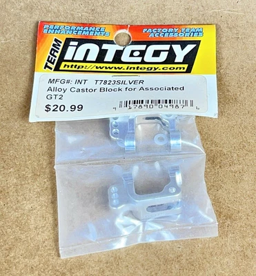 Integy T7823SILVER Alloy Caster Block For Associated GT2 RC Parts Rare Vintage - Image 1 of 3