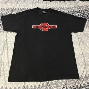 Vintage Y2K Independent Truck Company Skateboarding T Shirt Black Red Large - Picture 1 of 7