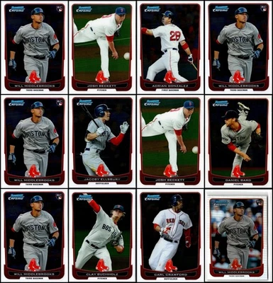 2012 Bowman Chrome Boston Red Sox (12) Card Lot - BRING HOME SOMETHING TRULY ... - Image 1 of 2