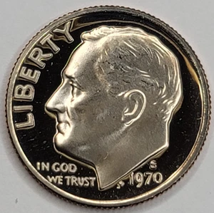 1970 S PROOF GEM DCAM ROOSEVELT GROSCHEN - Bild 1 von 6