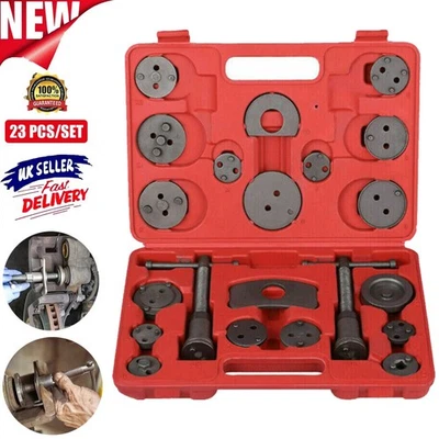 23Piece UNIVERSAL HEAVY DUTY BRAKE CALIPER PISTON REWIND WIND BACK TOOL KIT UK - Image 1 of 4