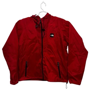 VTG The North Face Windbreaker Jacket Box Logo Nylon Full Zip Sz Large - Picture 1 of 8