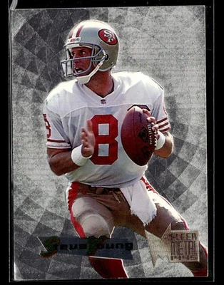 1995 Fleer Metal Steve Young #50 Silver Flasher - Image 1 of 2