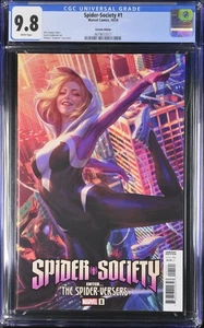 Spider-Society #1 CGC 9.8 Marvel 2024 Stanley Artgerm Lau Variant Spider-Verses - Picture 1 of 2