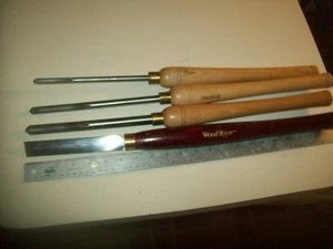 4 cinceles de torneado de madera HSS 22" de largo de torno de madera 1 Wood River 3 Ben's Best - Imagen 1 de 6