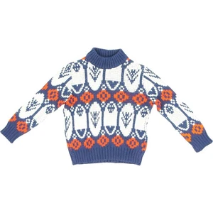 Vintage Boy's Hippie Winter Ski Holiday Novelty Retro Knit Sweater Kids - Picture 1 of 3
