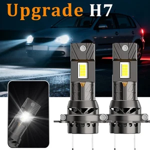 2X H7 LED Headlight Bulb High Low Beam Super White Error Free Plug and Play - Picture 1 of 9