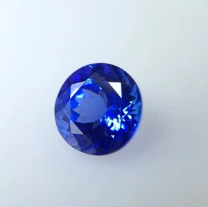 Natürlicher Tansania Tansanit AAA riesiger blauer 9,45 ct loser rund geschliffener Edelstein - Bild 1 von 4