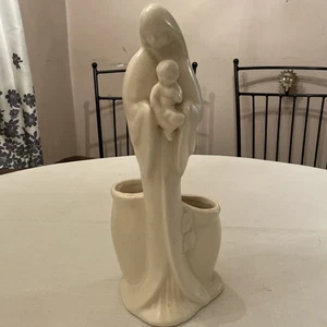 Fioriera vintage MCM Haeger in ceramica Vergine Maria con bambino - Foto 1 di 11
