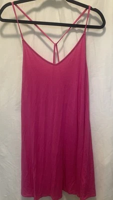 Victoria Secret 柔软绑带睡衣 V 领粘胶粉色中号 — 第 1/4 张图片