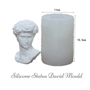 Estatua de silicona molde de David chocolate jabón de cerámica vela arcilla resina decoración del hogar - Imagen 1 de 2