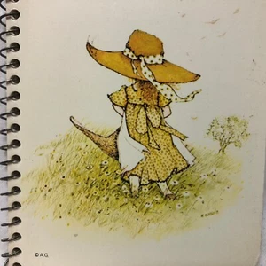 Quaderno tascabile vintage anni 70 American Greetings Holly Hobbie ragazza mai usato - Foto 1 di 9