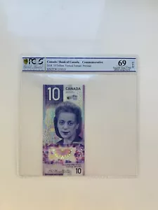 2018 Bank Of Canada $10, BC-77a, PCGS 69 OPQ Superb Gem UNC - Picture 1 of 2
